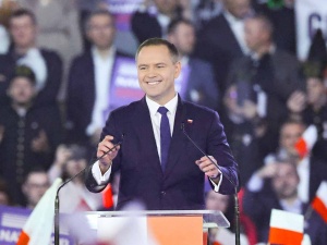 Karol Nawrocki na konwencji prezydenckiej w Łodzi: Warto być Polakiem