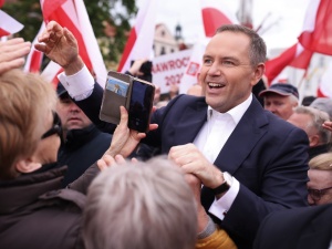 Tłumy na spotkaniu z Karolem Nawrockim: Nie możemy mieć prezydenta, który jest zastępcą lokaja
