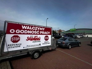 Tego nie odpuścimy. Trwa akcja protestacyjna NSZZ S w Stokrotce