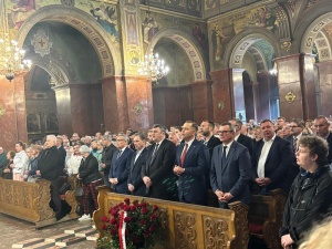 Piotr Duda i Karol Nawrocki wzięli udział w mszy św. w bazylice w Piekarach Śląskich