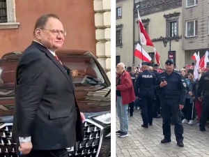 Ryszard Kalisz opuszczał Zamek Królewski wśród okrzyków precz z komuną