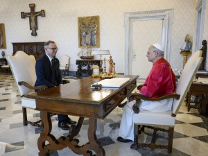Papież spotkał się dziś w prezydentem Andrzejem Dudą