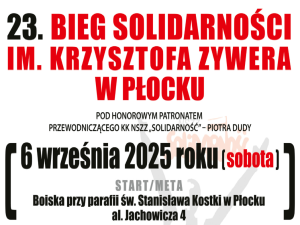 Zbliża się 23. Bieg Solidarności im. Krzysztofa Zywera w Płocku