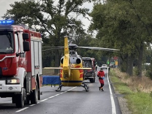 Groźny wypadek na Dolnym Śląsku. Pracę śmigłowca LPR zakłócał dron