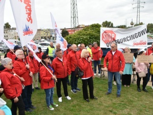 Solidarność protestowała przeciwko outsourcingowi we wrocławskim Uniwersyteckim Szpitalu Klinicznym