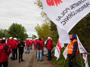 Blokada Euroterminalu w Sławkowie. S protestuje przeciwko importowi stali ze Wschodu