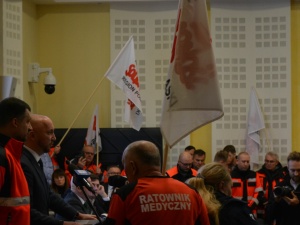 Solidarność wsparła protest ratowników medycznych w Białymstoku 