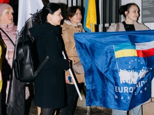 Euromajdan-Warszawa pikietował przed ambasadą Belgii. W tle rosyjskie aktywa