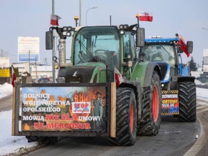 Części rolników nie wpuszczono do Warszawy na protest