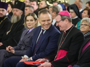 Przewodniczący KEP na noworocznym spotkaniu z Parą Prezydencką