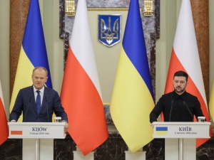 Tusk w Kijowie zapowiada wsparcie ukraińskiego przemysłu z polskiej części programu SAFE