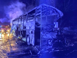 Polski autokar spłonął na Słowacji. Nie żyje jedna osoba