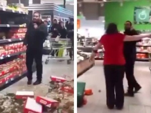 Demolka na oczach klientów. Nagranie z supermarketu obiegło internet