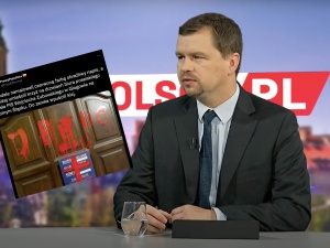 Głogów: Atak na biuro posła PiS. „Wulgaryzmy i krzyż” [FOTO]