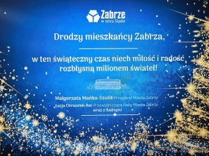 Świąteczne życzenia władz Zabrza bez żadnego nawiązania do narodzin Jezusa