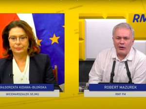 Mazurek wytknął Kidawie-Błońskiej, że PO obecnie broni Banasia. Przypomniał jej słowa Budki [WIDEO]