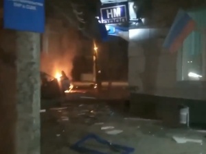 Ukraina: Wybuch przed budynkiem władz samozwańczej „Ługańskiej Republiki Ludowej” [WIDEO]