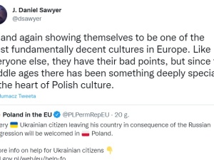 Polacy pomagają Ukraińcom. Amerykański pisarz: W sercu polskiej kultury tkwi coś głęboko wyjątkowego