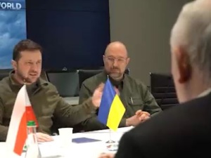 [video] Trwa spotkanie przywódców Ukrainy, Polski, Słowenii i Czech. Udostępniono nagranie