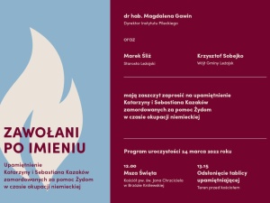 Zawołani po imieniu. Upamiętnienie Katarzyny i Sebastiana Kazaków, zamordowanych za pomoc Żydom w czasie okupacji niemieckiej