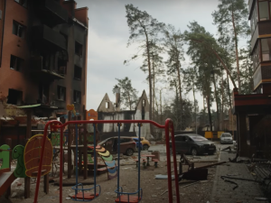 [wideo] „Apokaliptyczna pustynia”. Wstrząsające nagrania z odbitego przez Ukraińców Irpinia