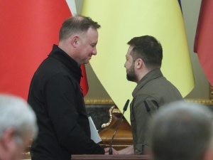 „Rosjanie prowadzą wojnę totalną”. Prezydent Duda wrócił z wizyty na Ukrainie