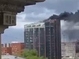 Kolejny duży pożar w Rosji. Płonie moskiewski wieżowiec [WIDEO]