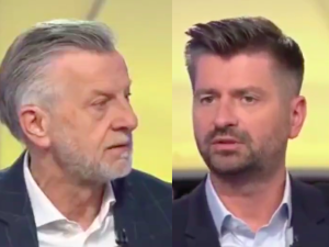 [WIDEO] Śmiszek zarzuca rządowi antyniemiecką fobię. Ciężka orka prof. Zybertowicza