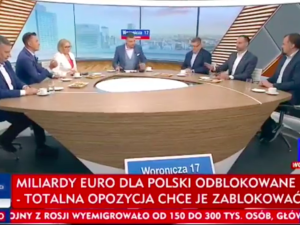[WIDEO] „Człowieku, co ty wygadujesz?!” Dzika awantura na antenie TVP Info