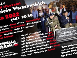 [List do Redakcji] Już 31 lipca odbędzie się Uroczysty Przejazd Powstańców Warszawskich rikszami