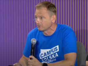 Ale zwrot akcji! Nitras na Campusie Trzaskowskiego: „Ja jestem katolikiem, ja się codziennie modlę” [WIDEO]