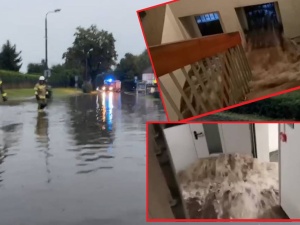 [wideo] Nawałnica w Tarnowskich Górach! Powódź na ulicach, woda wdzierała się do mieszkań
