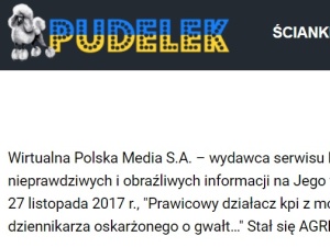 Wydawca plotkarskiego portalu Pudelek przeprasza za oskarżenia o molestowanie