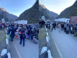 Rosja tworzy na granicy z Gruzją punkt mobilizacyjny. Kolejka uciekających ma już 25 km