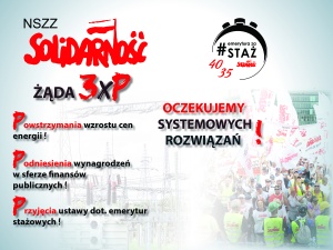 „Niech wiedzą, że jest nas mnóstwo i nie będziemy milczeć ani minuty dłużej!” Solidarność żąda 3xP