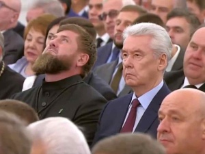 Dziwne zachowanie Kadyrowa. Tak zareagował na wystąpienie Putina [WIDEO]