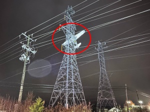 [FOTO] Wstrząsający widok. Samolot z dwoma pasażerami utknął na liniach wysokiego napięcia