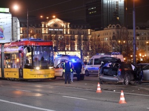 Karambol na Marszałkowskiej. Centrum Warszawy sparaliżowane