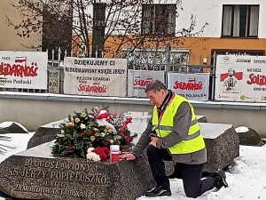 Członkowie S ze Śląska Opolskiego pełnili wartę przy grobie bł. ks. Jerzego Popiełuszki