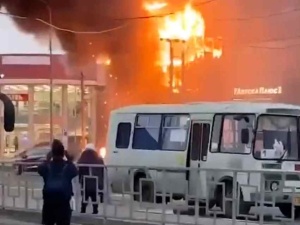 Spłonęło centrum handlowe w rosyjskim mieście Tbiliska [WIDEO]