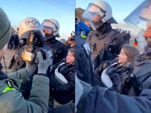 Greta Thunberg zatrzymana przez niemiecką policję [WIDEO]