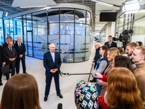 Putin na Moskiewskim Uniwersytecie Państwowym. Zareagował na słowa studenta, który wrócił z wojny