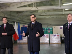  Premier Morawiecki komentuje decyzję Niemiec i USA o przekazaniu Ukrainie czołgów Abrams i Leopard