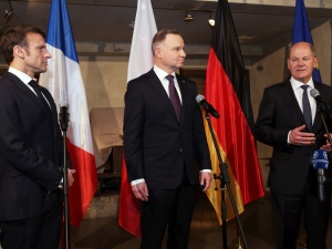 Spotkanie Trójkąta Weimarskiego. Duda, Scholz i Macron zabierają głos