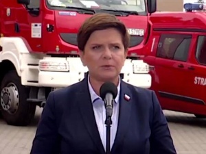 Beata Szydło: Skala nawałnic była ogromna, ale strażacy (...) byli na miejscu natychmiast i nieśli pomoc