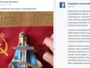 Skandaliczne zdjęcie z Matką Bożą i nienawistny podpis. Jak reaguje Facebook na zgłaszanie takich treści?