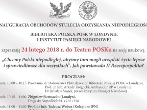 Inauguracja obchodów stulecia odzyskania niepodległości w Londynie z udziałem prezesa IPN