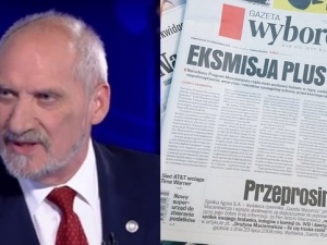 "Wyborcza" dzisiaj na pierwszej stronie przeprasza Antoniego Macierewicza!
