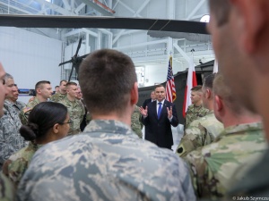 Prezydent Duda w Ilinois rozmawiał o współpracy Terytorialsów z Gwardią Narodową