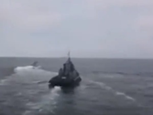 [video] Incydent na Morzu Azowskim. Rosjanie taranują ukraiński okręt